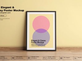Free Elegant & Classy Poster Mockup PSD Template