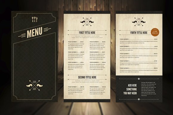 Elegant Food Menu Card