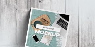 Elegant Square Flyer Mockup