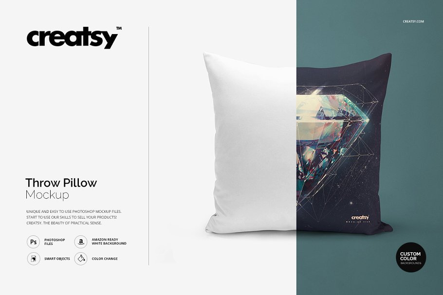 Elegant design pillow mockup