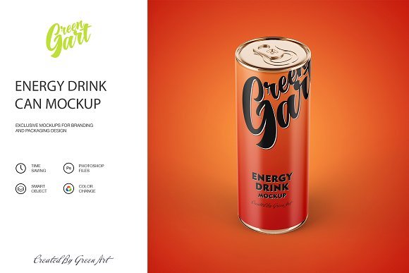 Energy Drink PSD Can Design