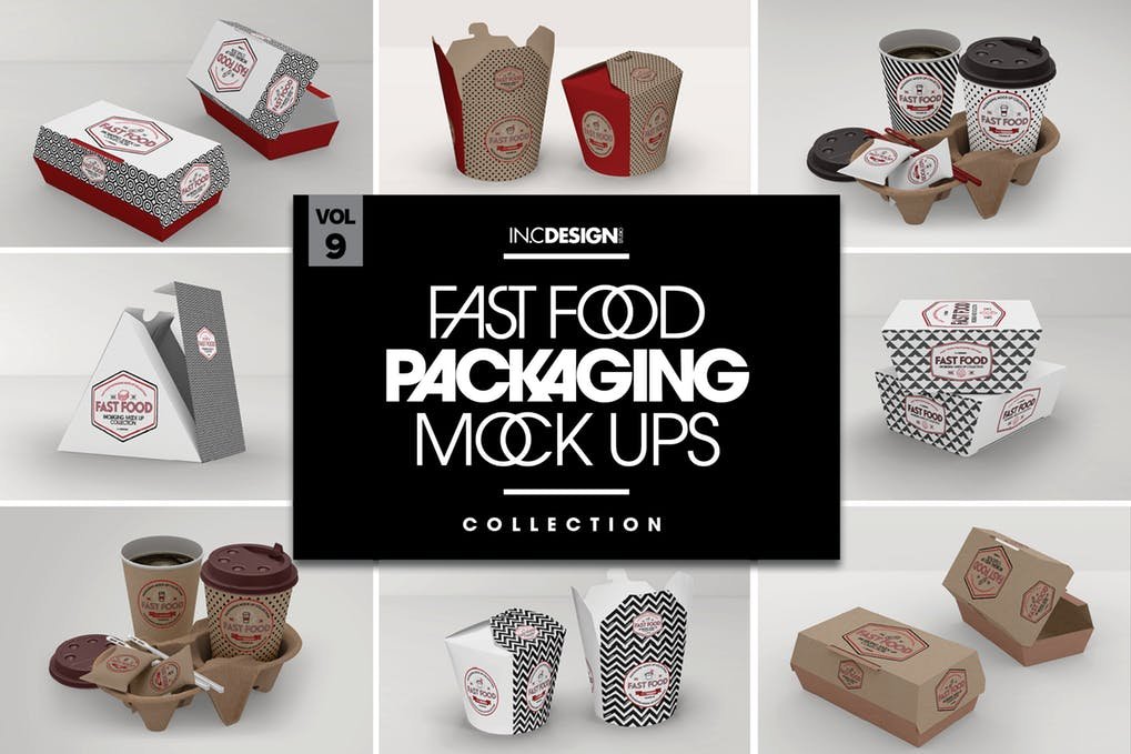 Fast Food Box Mockup. 