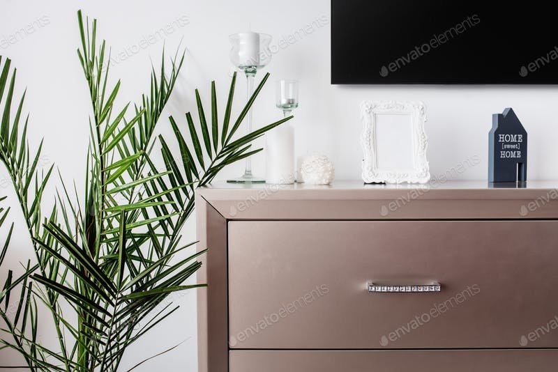Flat TV Illustration Fixed Above Desk