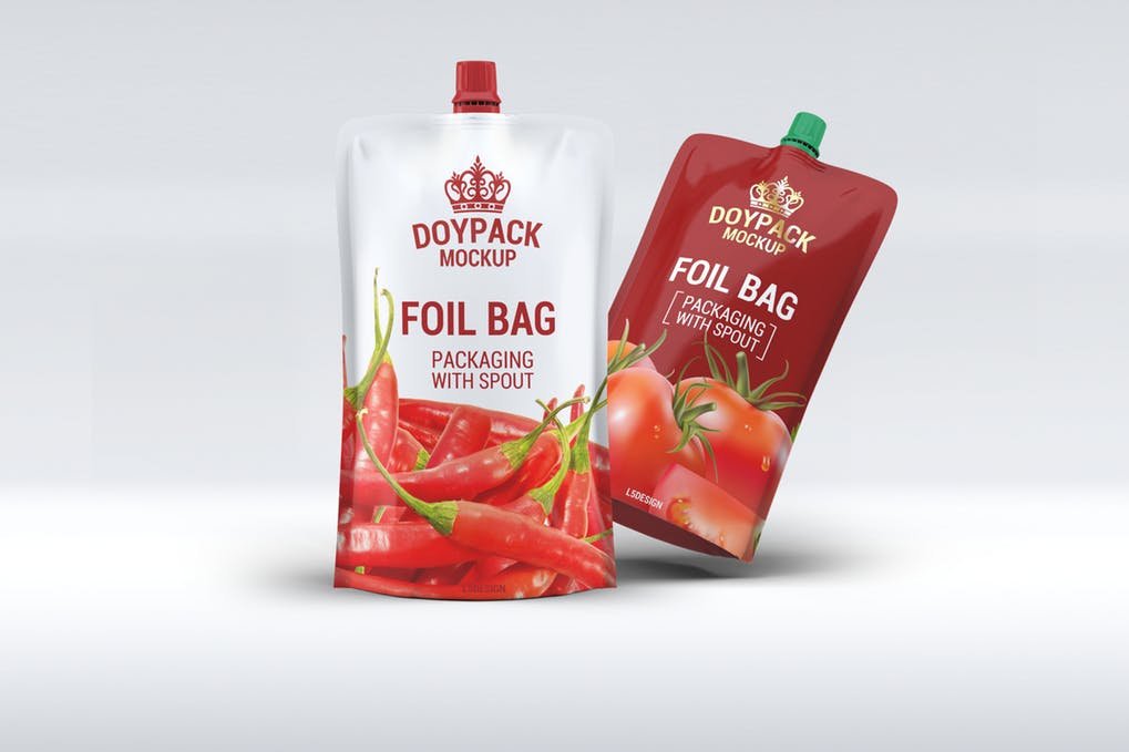 Foil Doypack Design PSD: