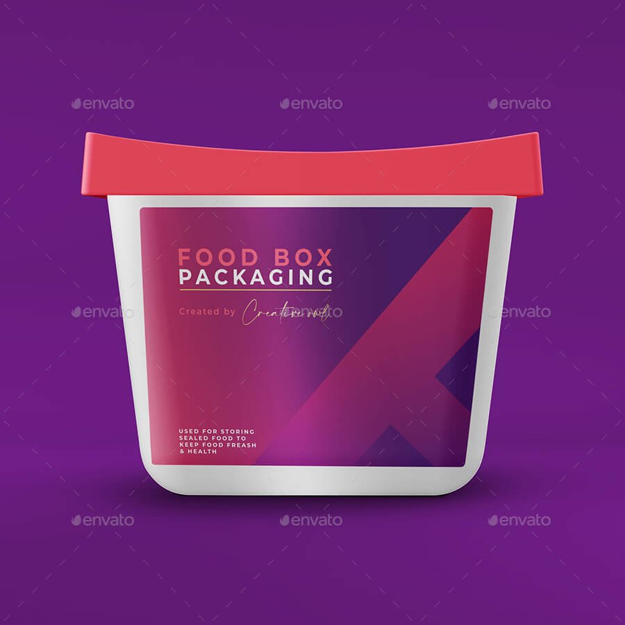 Food Box Packaging Mockup