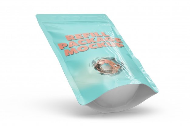 Food Packaging Doypack Design PSD Mockup
