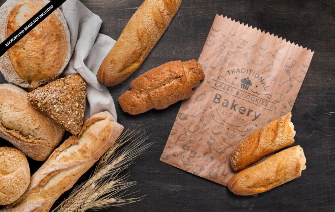 Download Free Bakery Mockup PSD Template | Mockup Den