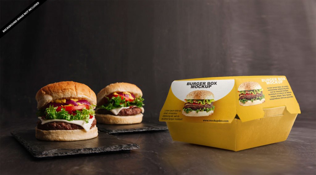 Download Free Burger Box Mockup Psd Template Mockup Den PSD Mockup Templates