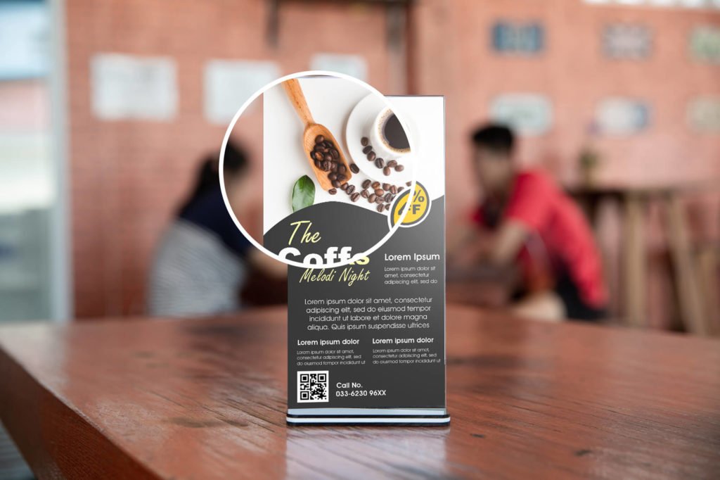 Free Cafe menu mockup PSD Template