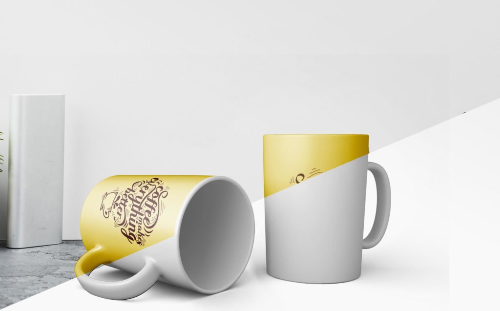 Free Coffee Mug Set Mockup PSD Template