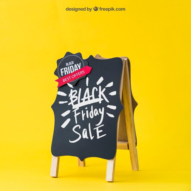 Free Decorative Chalkboard With Stand Mockup PSD