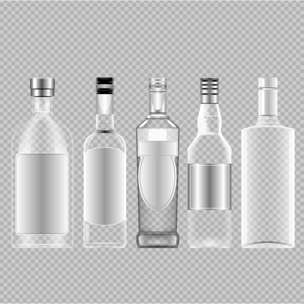 Free Empty Glass Bottle Vector