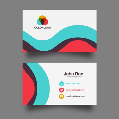 Free Flat Business Card Name Design