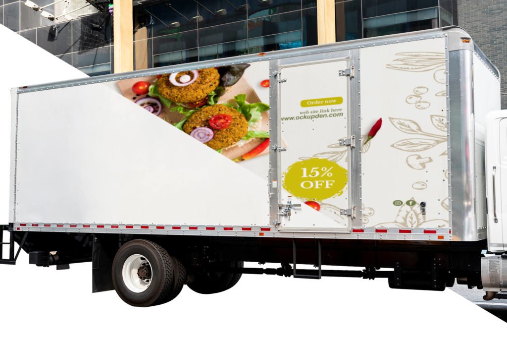 Free Food Truck Mockup PSD Template