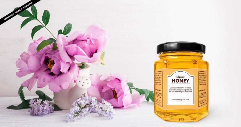 Download Free Honey Jar Mockup PSD Template | Mockupden Exclusive