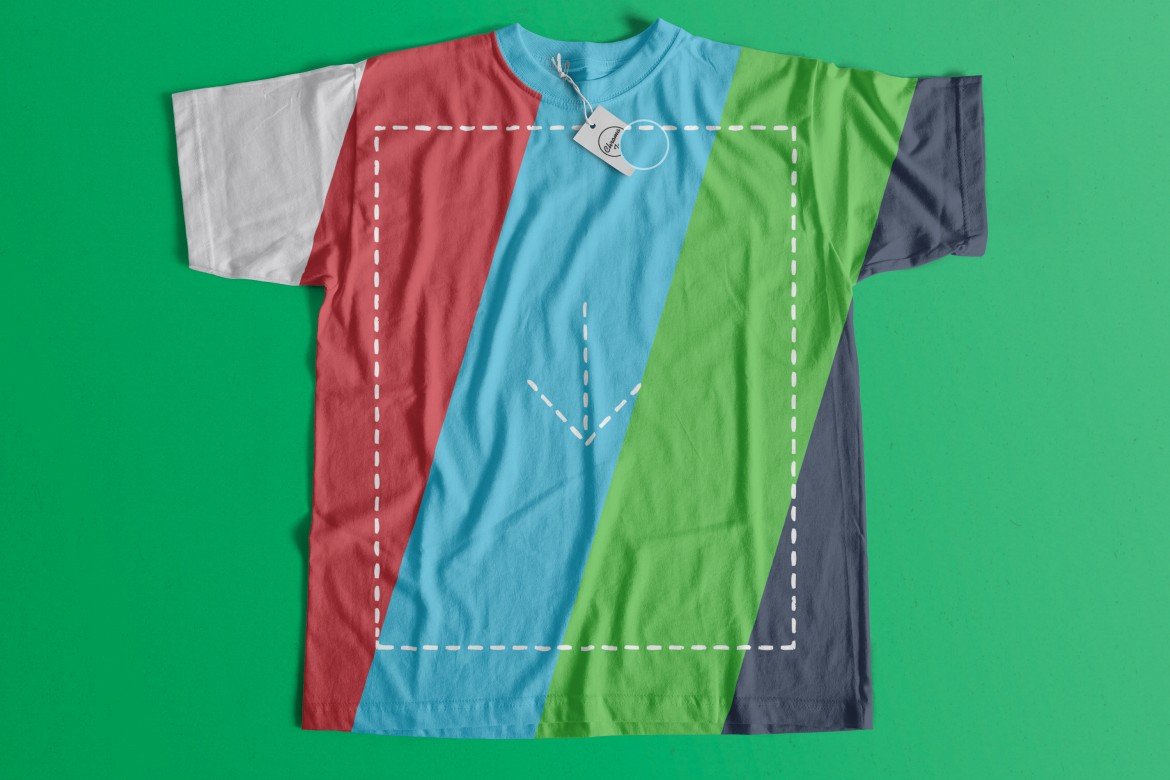 Free PSD 4 Color Editable t-shirts Mockup