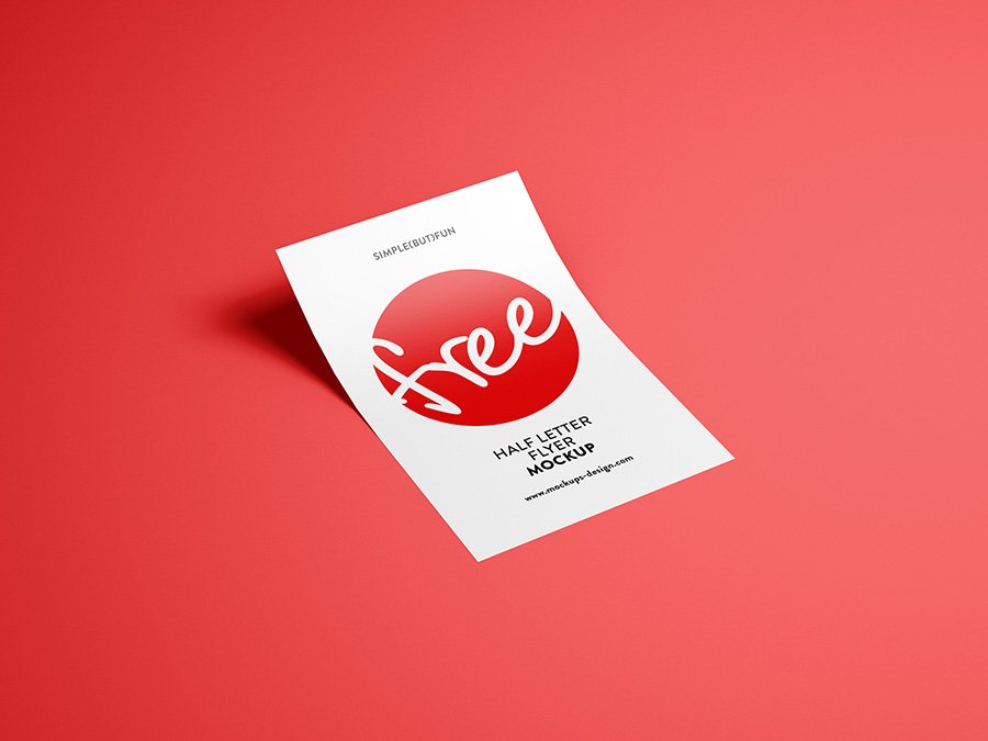 Free Red Circle Print Flyer Illustration