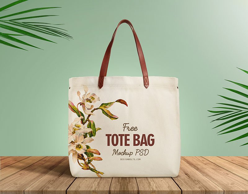 Free Tote Shopping Bag Mockup