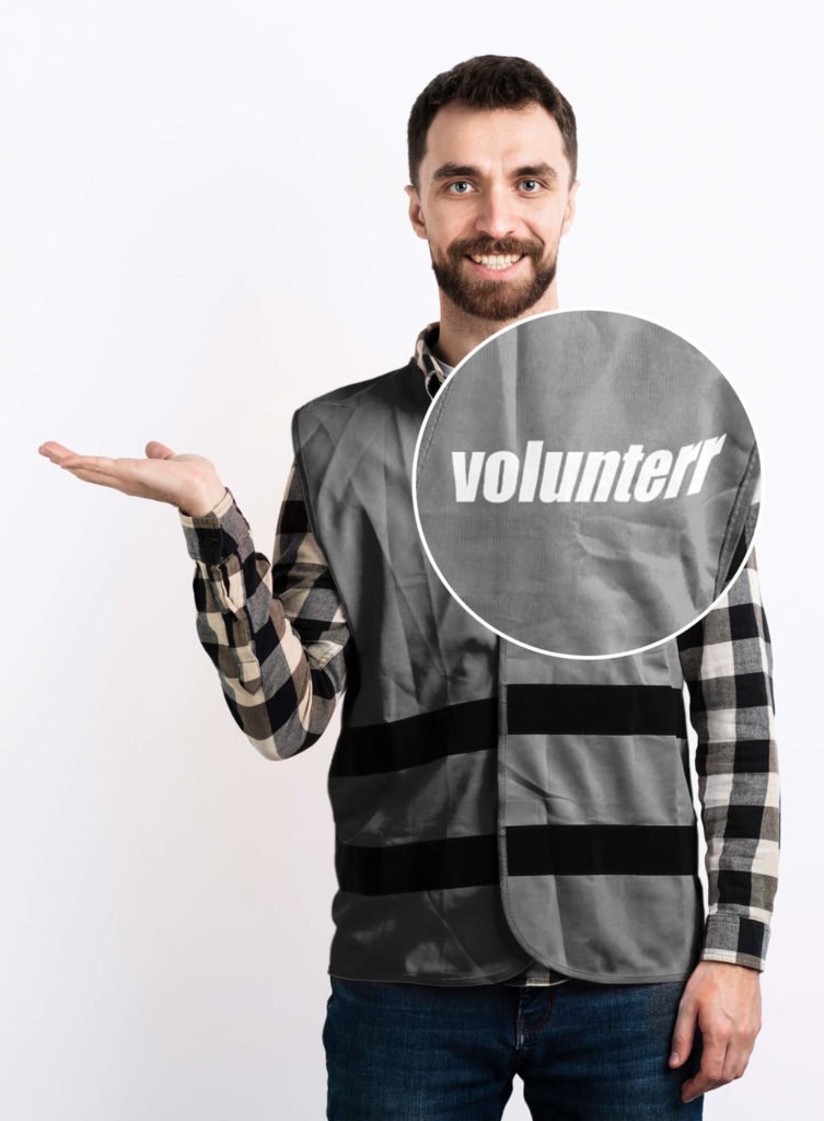 Free Volunteer Vest Mockup PSD Template