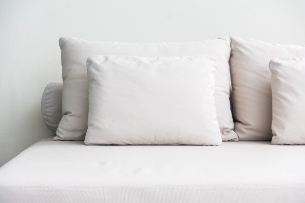 Free white cushions mockup