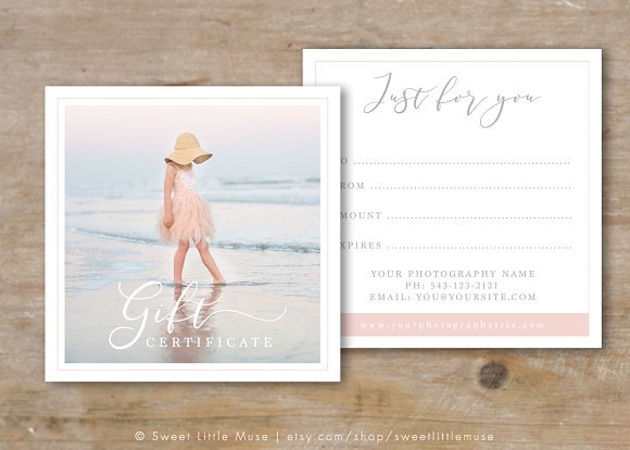 Gift Certificate with a Photograph PSD
