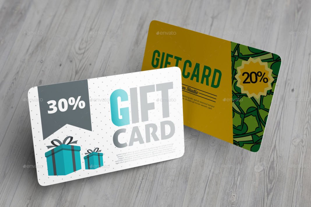 Free Gift Card Mockup Psd Ai Eps Templates