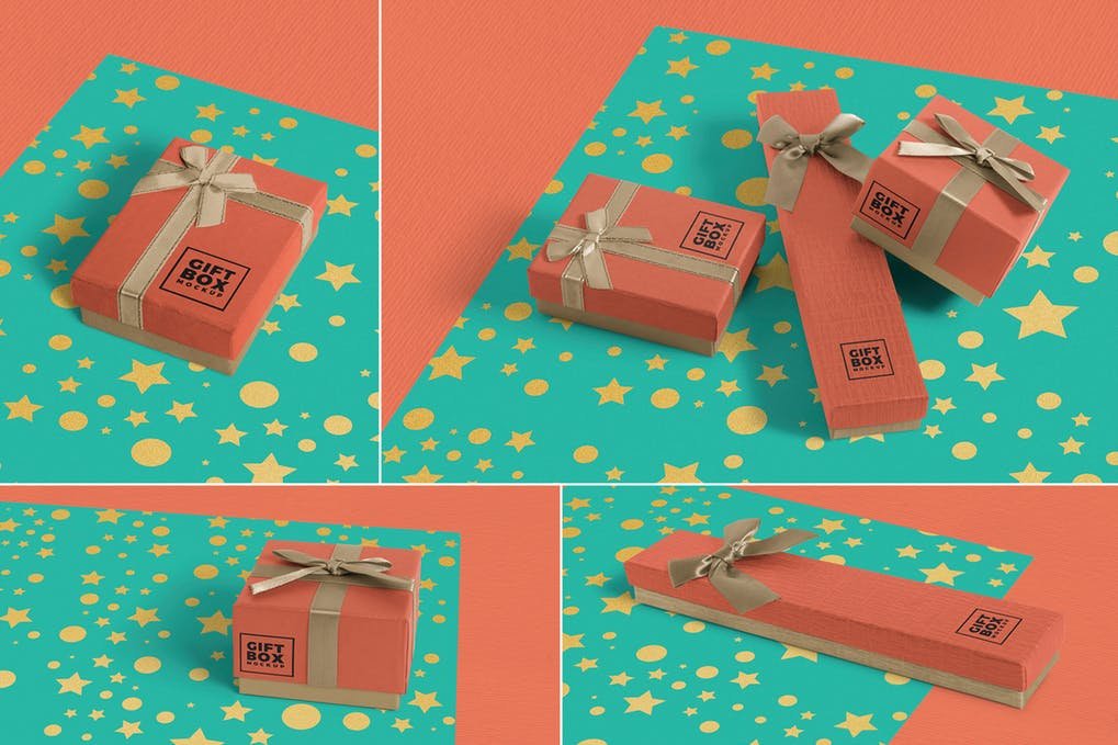 Gift Wrap Shipping Box Editable Template