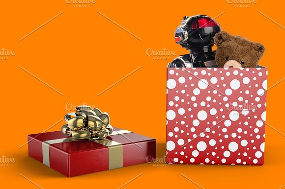 Gifts Popping out PSD