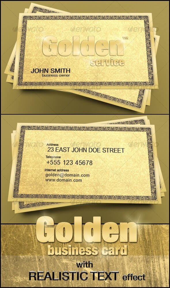 Gold business card