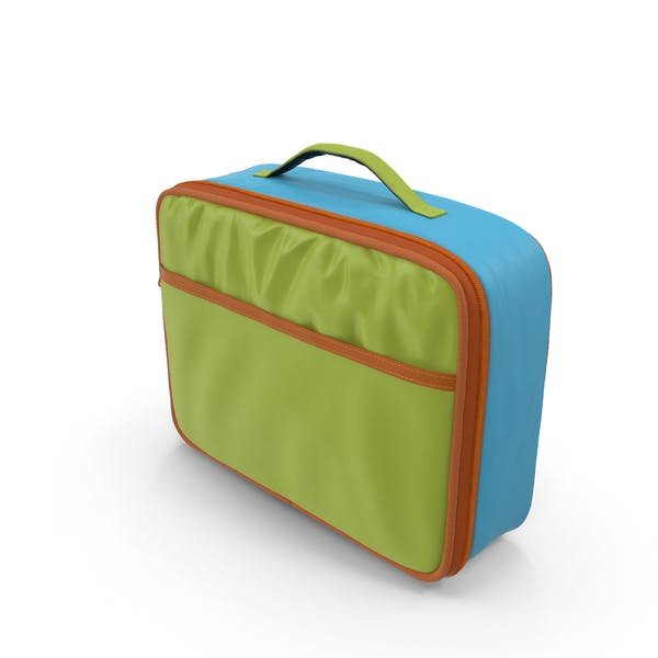 Green And Blue Color Lunch Box Mockup