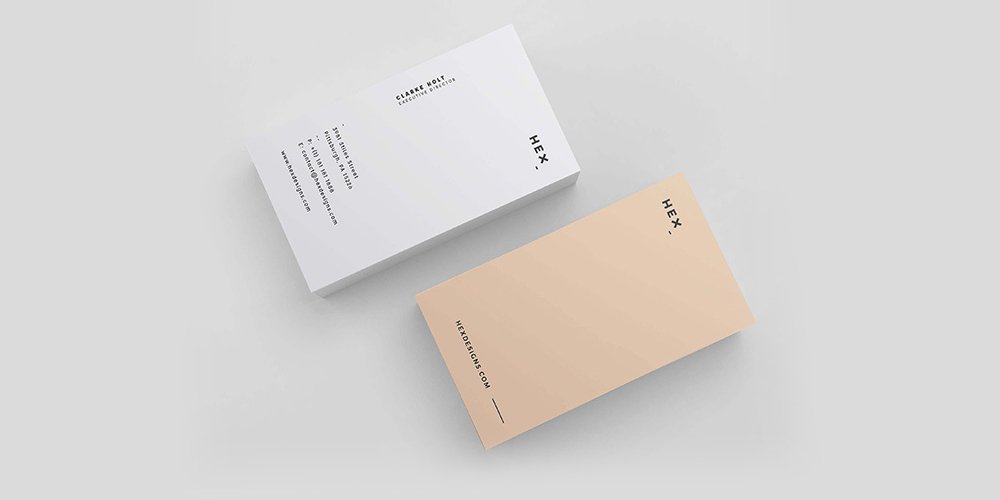 HEX Business Card Mockup Template