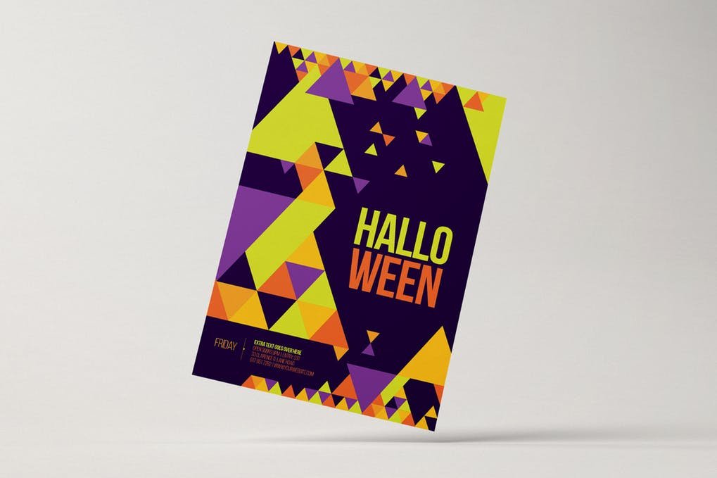Halloween Party Poster With Creative Print