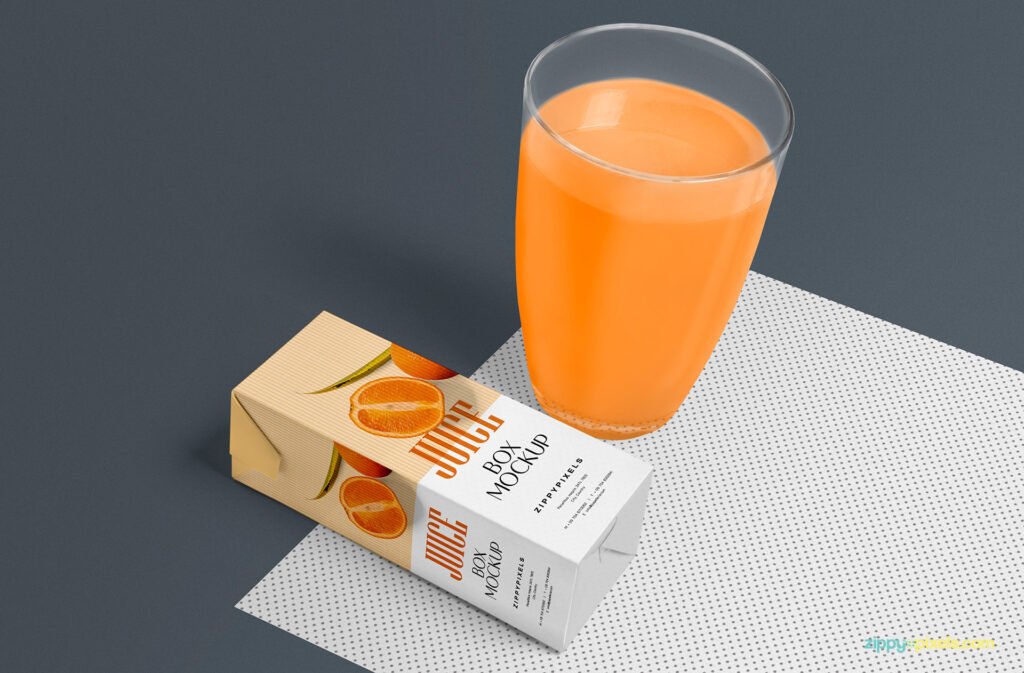Healthy Juice Box Design in PSD Format