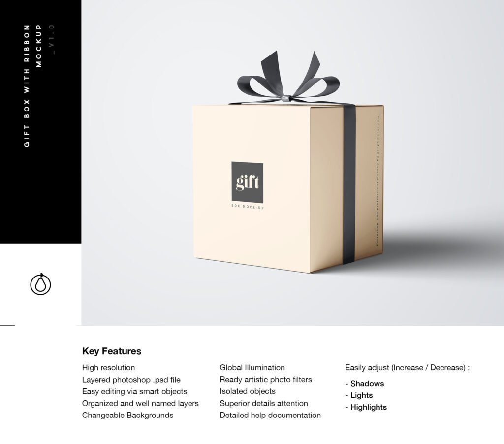 High Resolution Gift Box With Ribbon
