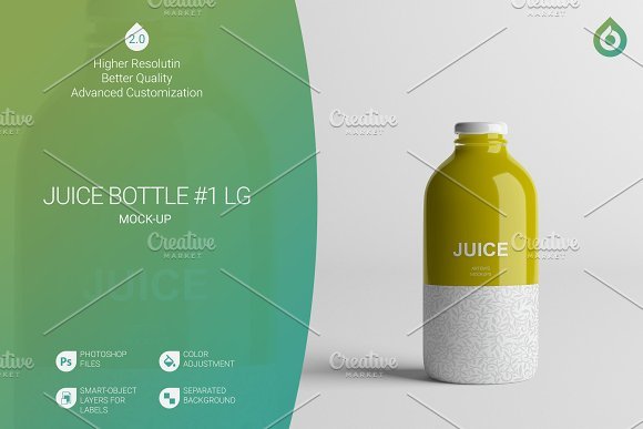 High Resolution Juice Bottle Design template
