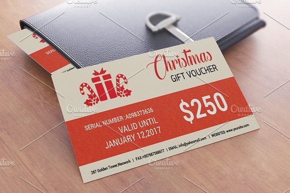 Holiday/Christmas Gift Card Mockup