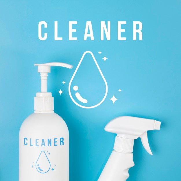 House cleaning product and spray mock-up Free Psd