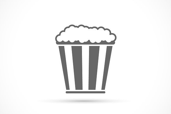Icon of a Popcorn Tub Vector