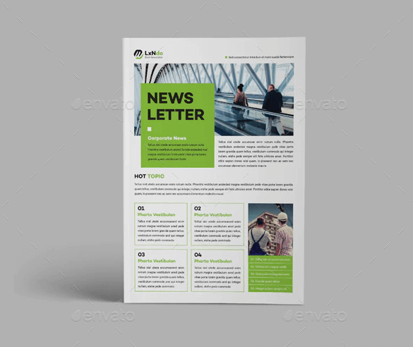 InDesign Newsletter Template And Mockup