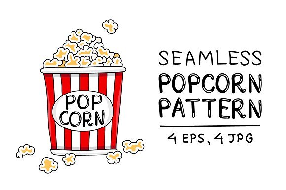 JPG Format Popcorn Vector template