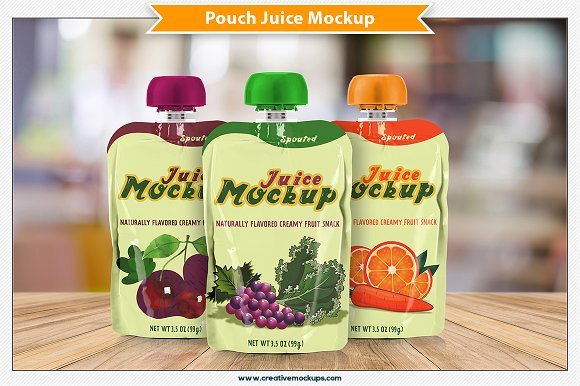 Juice Doypack PSD Template: