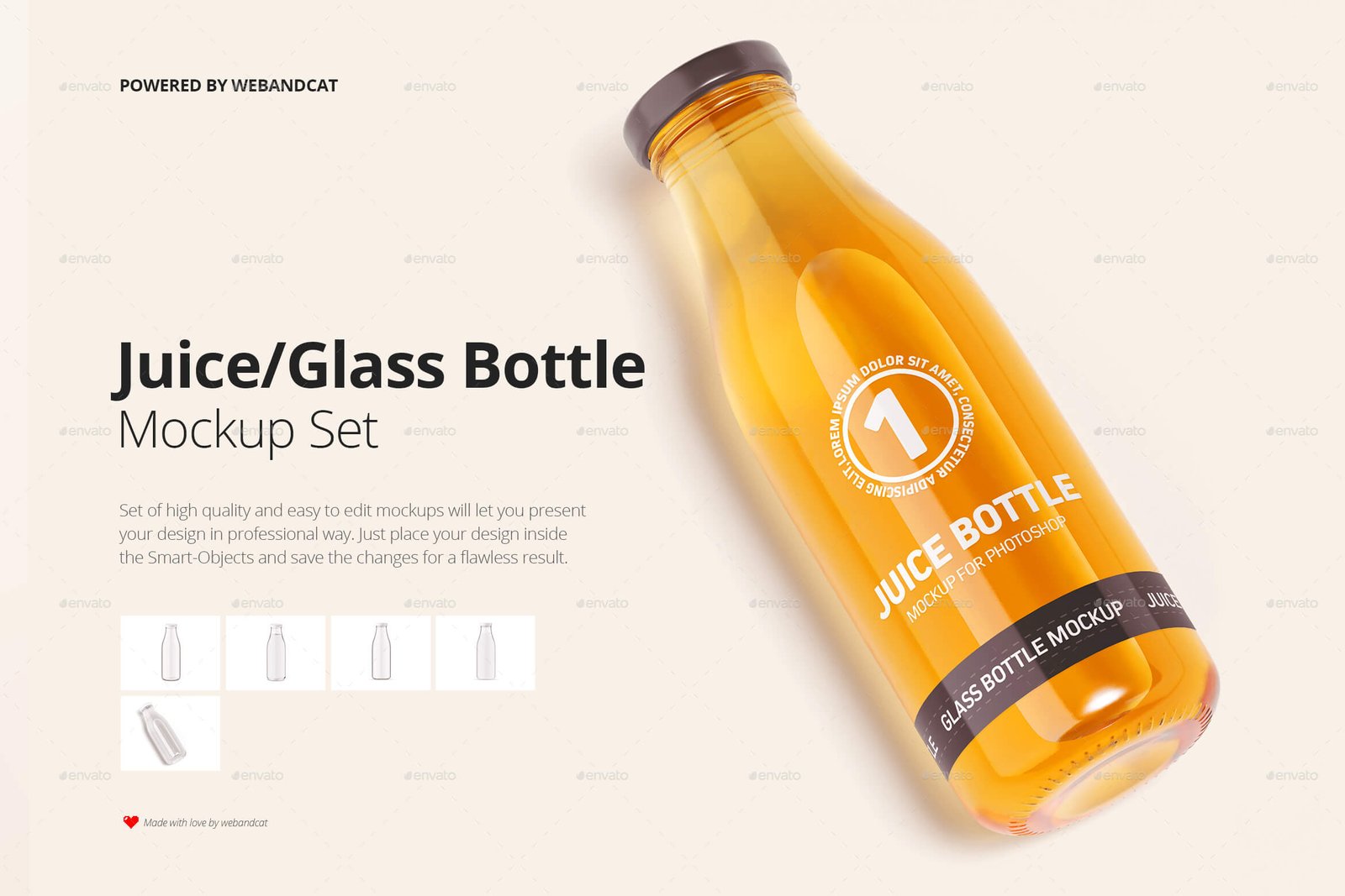 Juice / Glass Bottle Mockup
