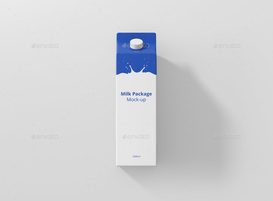 Juice / Milk Mockup - 1L Carton Box