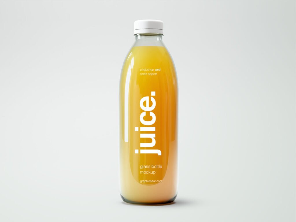 Juice Stored in a sealed bottle PSD