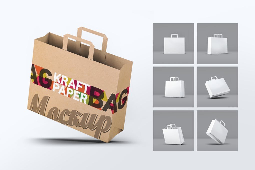 Kraft Paper Handbag Mockup