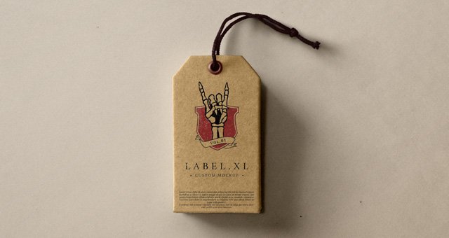 Kraft Paper Made Hang Tag Mockup