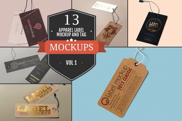 Label Tag For Apparel PSD Mockup