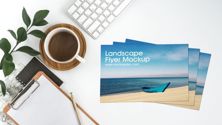 Free Landscape Flyer Mockup PSD Template