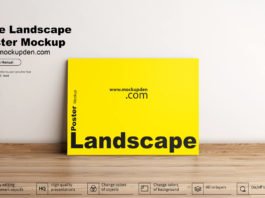 Free Landscape Poster Mockup PSD Template