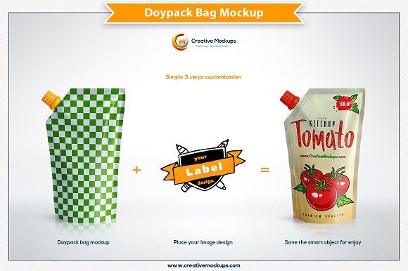 Layered Doypack Pouch Mockup